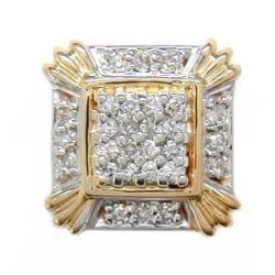 Y1718 14K SQ DIAMOND SLIDE 